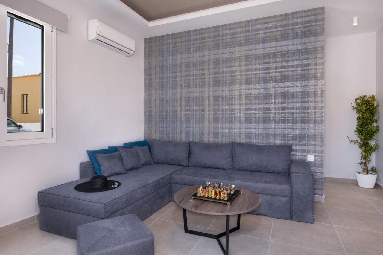 Luxury Villa Eva-Mari With Jacuzzi, 50M From The Beach Stalós Exterior foto