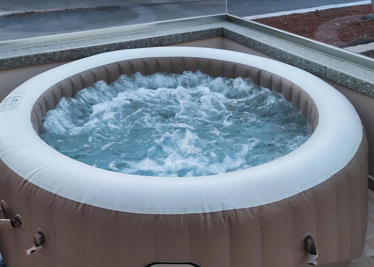 Luxury Villa Eva-Mari With Jacuzzi, 50M From The Beach Stalós Exterior foto